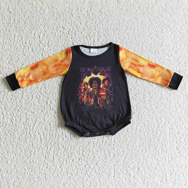 LR0158 Baby Girl Halloween Long Sleeve Romper