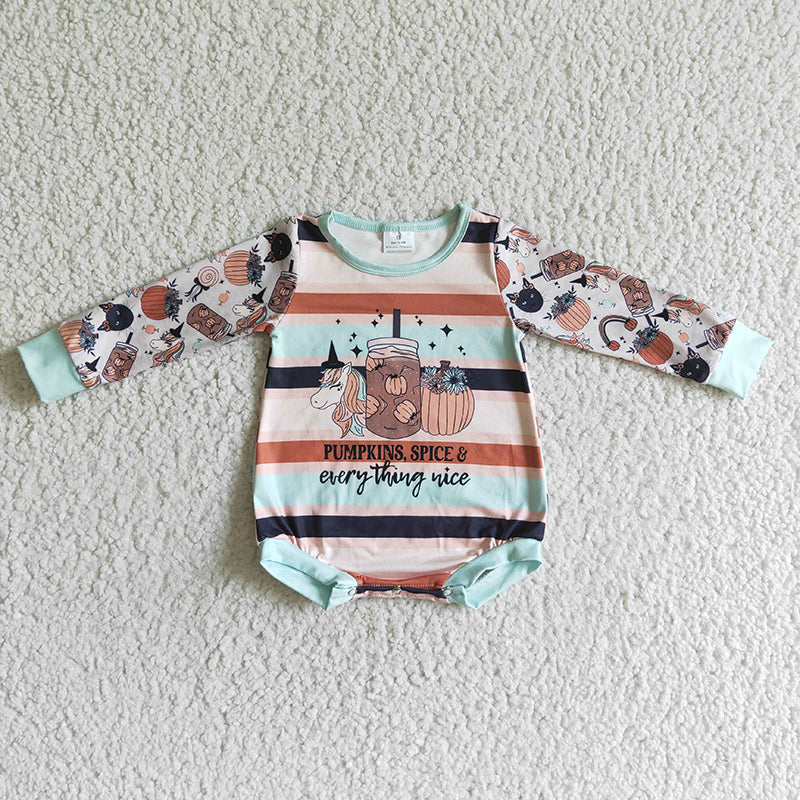 LR0094 Kids Pumpkin Romper