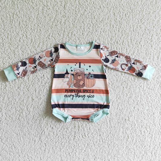 LR0094 Kids Pumpkin Romper
