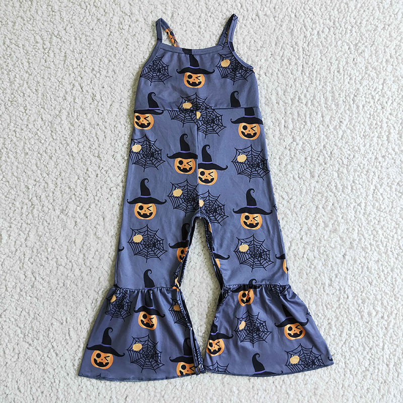 SR0066 Baby Girl Halloween Pumpkin One-piece Jumpsuit