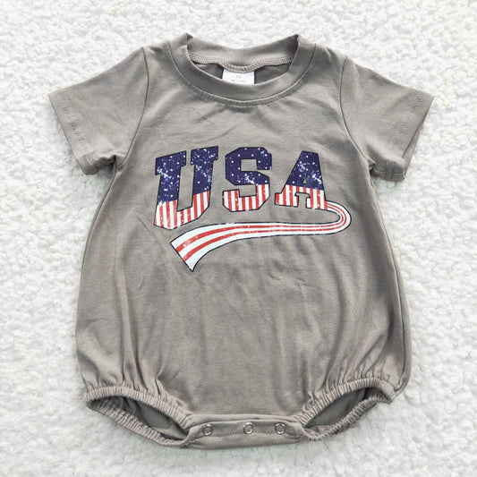 SR0287 July 4th Baby Kids Summer Romper
