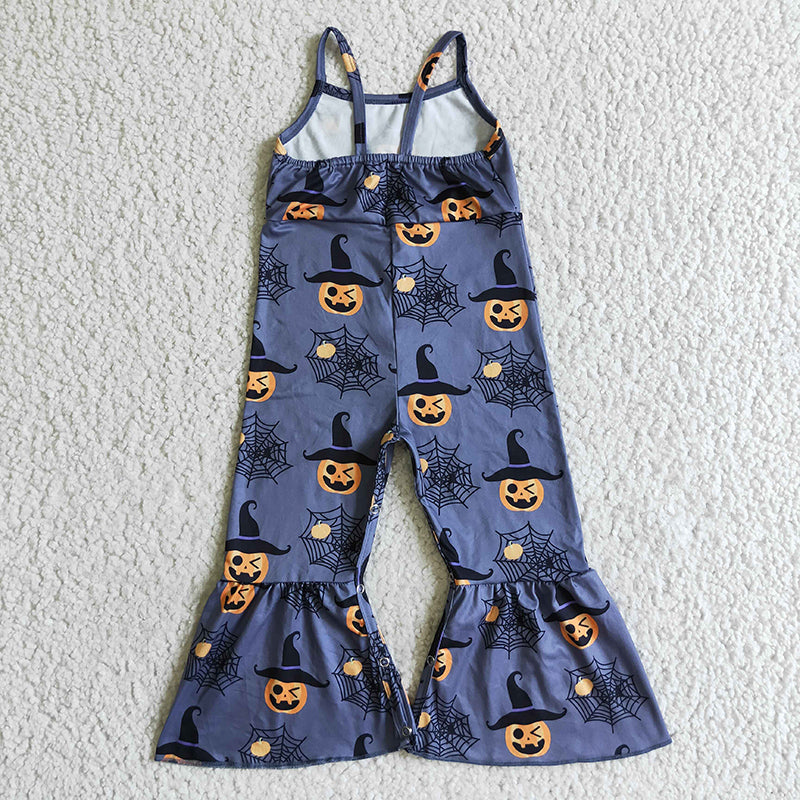 SR0066 Baby Girl Halloween Pumpkin One-piece Jumpsuit