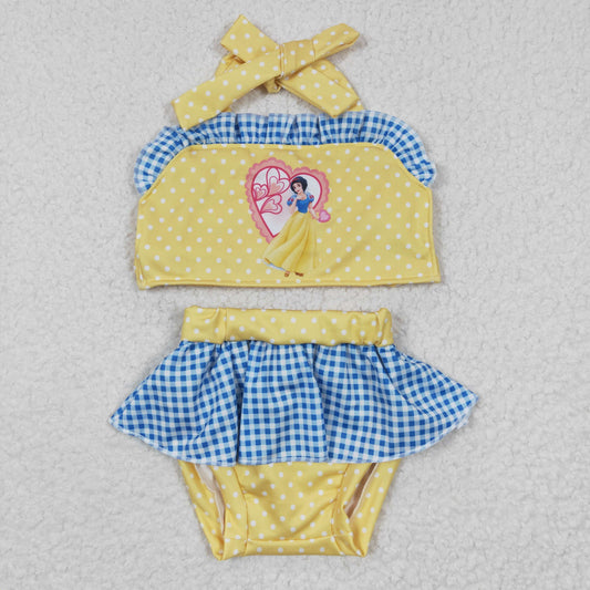 S0060 Baby Girl Princess Swimsuit Summer Outfit