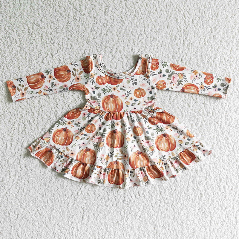 GLD0004 Baby Girl Pumpkin Twirl Dress