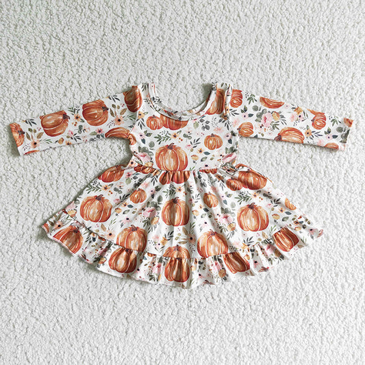 GLD0004 Baby Girl Pumpkin Twirl Dress