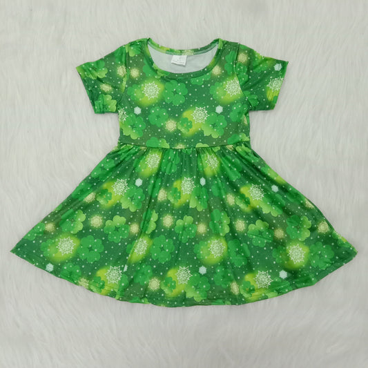 St. Patrick's Day Short sleeve twril dress