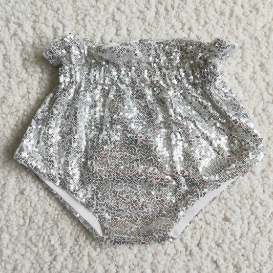 D5-9 Baby Boy Girl Glitter Sequins Bummies With Lining Shorts