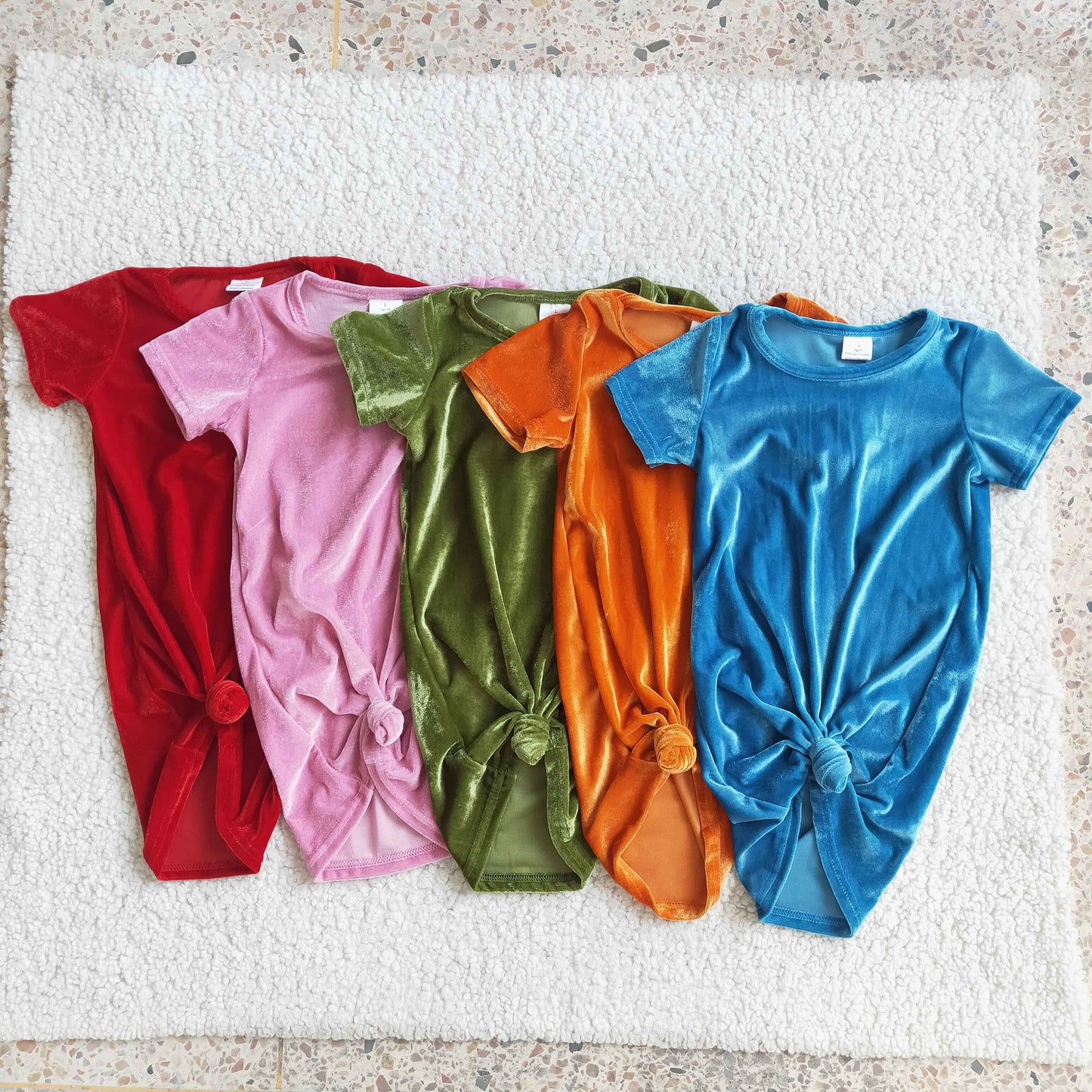 Baby Girl Green Velvet Dress