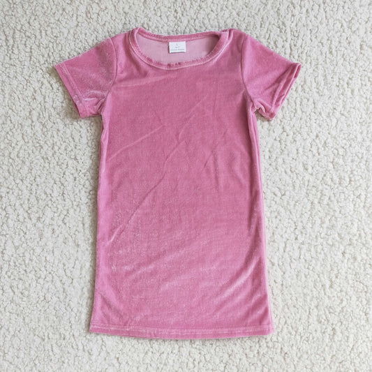 Baby Girl Pink Velvet Dress
