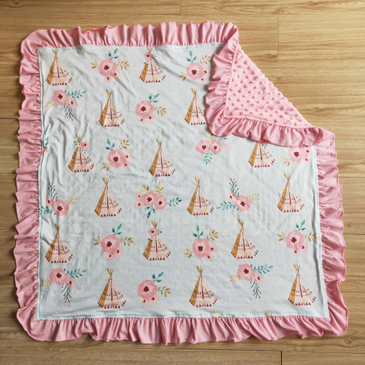 Baby Camping Flower Blanket