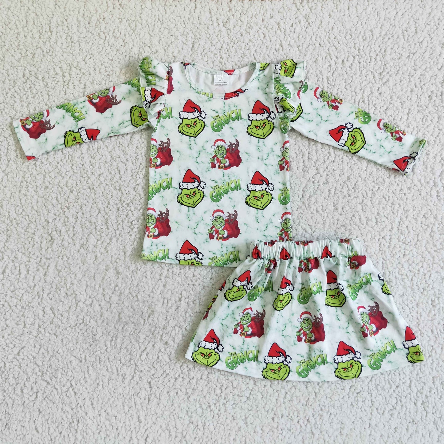 GLD0081 Baby Girl Cartoon Skirt Outfit