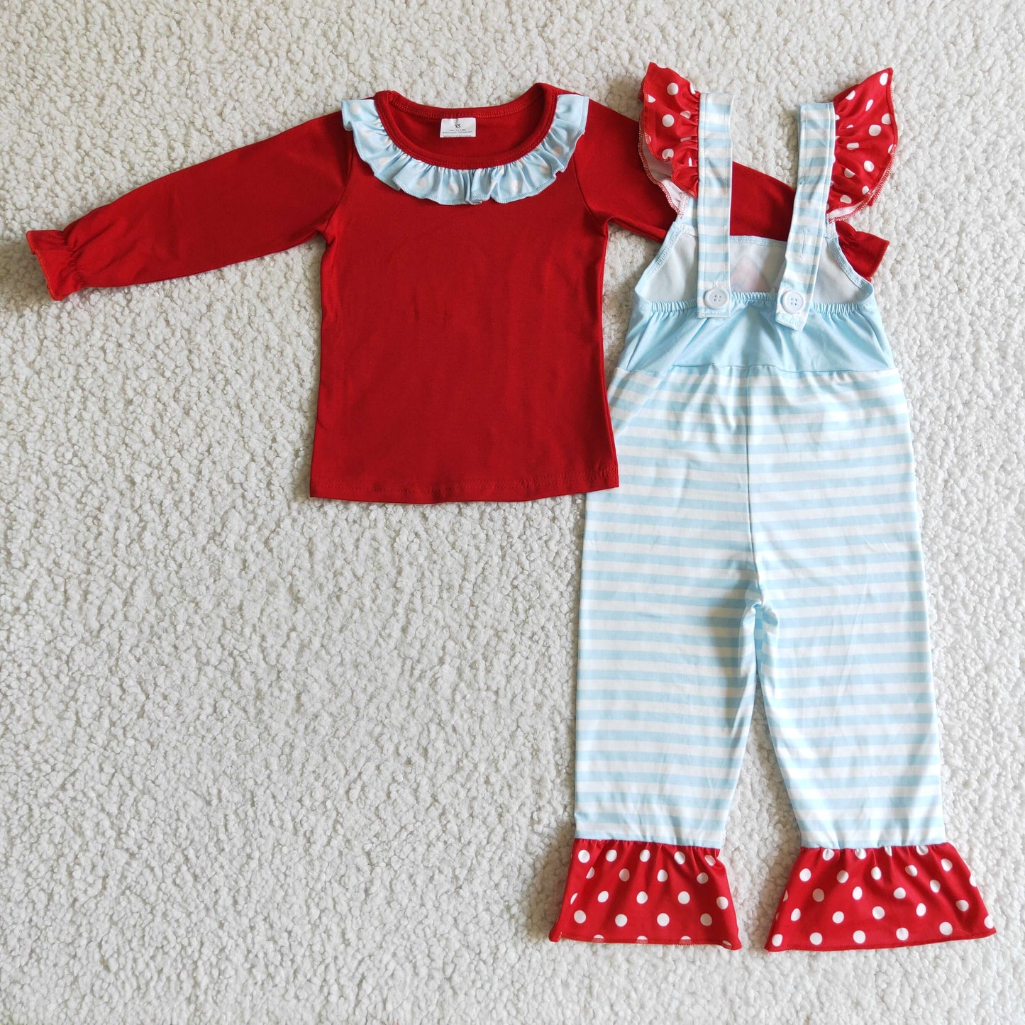 GLP0192 Baby Girl Christmas Overall Outfit