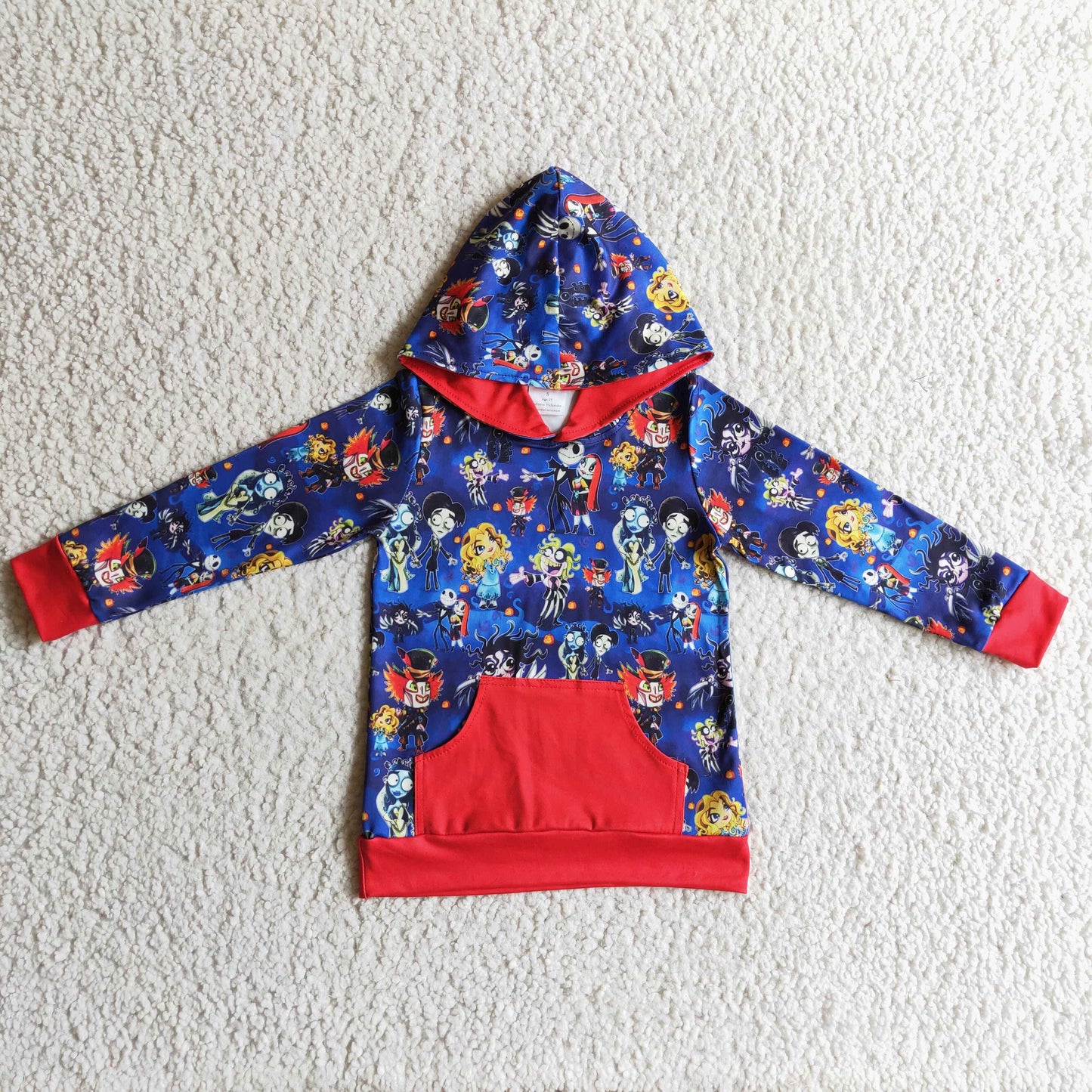 BT0031 Baby Boy Kids Halloween Hoodie Pocket Shirt