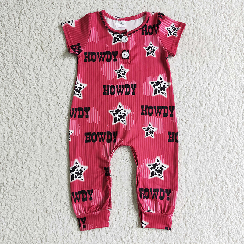 SR0073 Western Howdy Newborn Romper