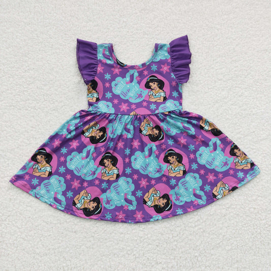 GSD0230 Baby Girl Summer Princess Short Sleeves Whole New World Twirl Dress