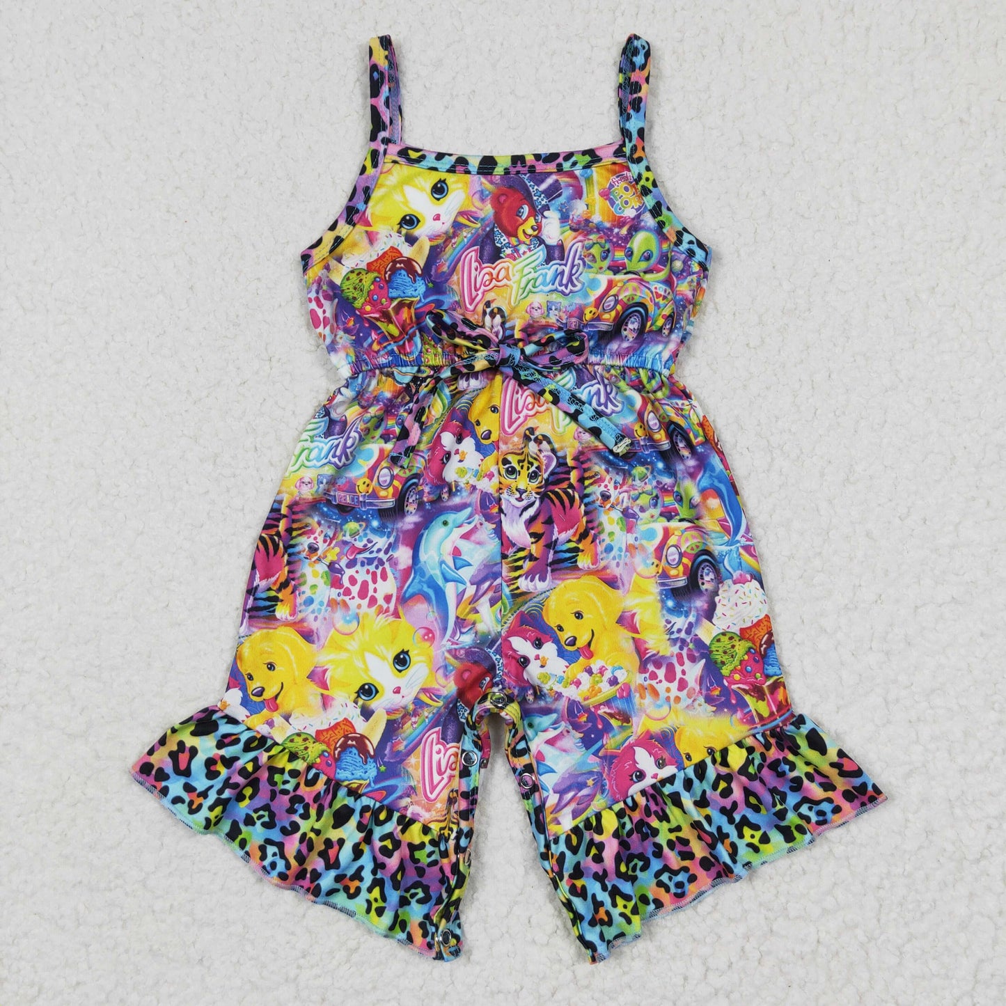 SR0177 Baby Girl Summer Cartoon Jumpsuit