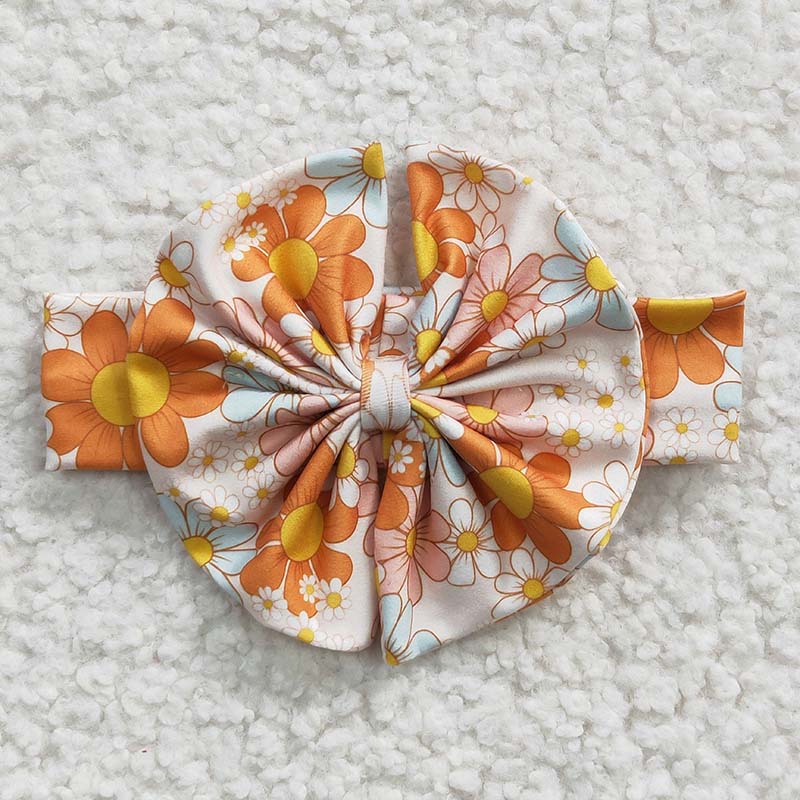 GBO0106 Baby Girl Floral Top Striped Bummie Outfit