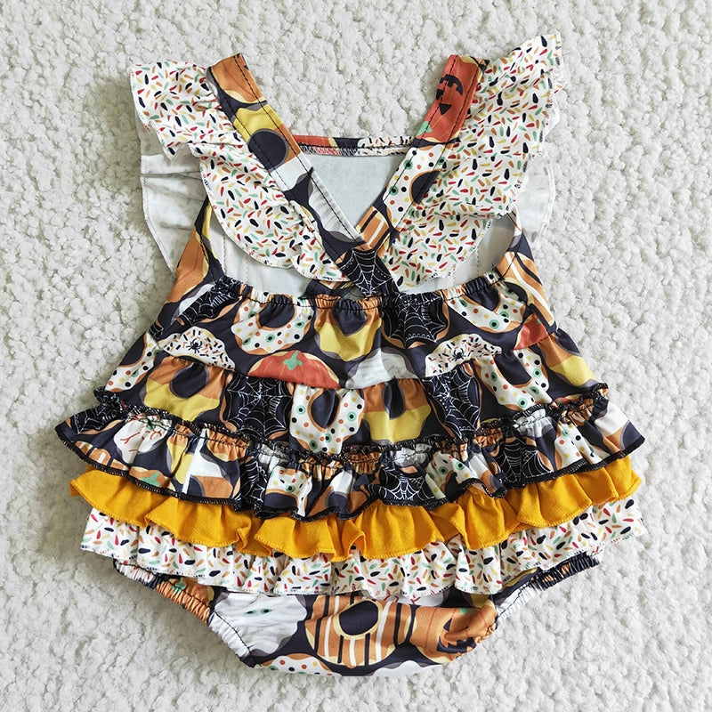 SR0079 Baby Girl Halloween Romper