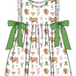 Baby Boy Girl Animals Sibling Matching Green Dress Romper Clothes Set ( Moq 5 Each style )