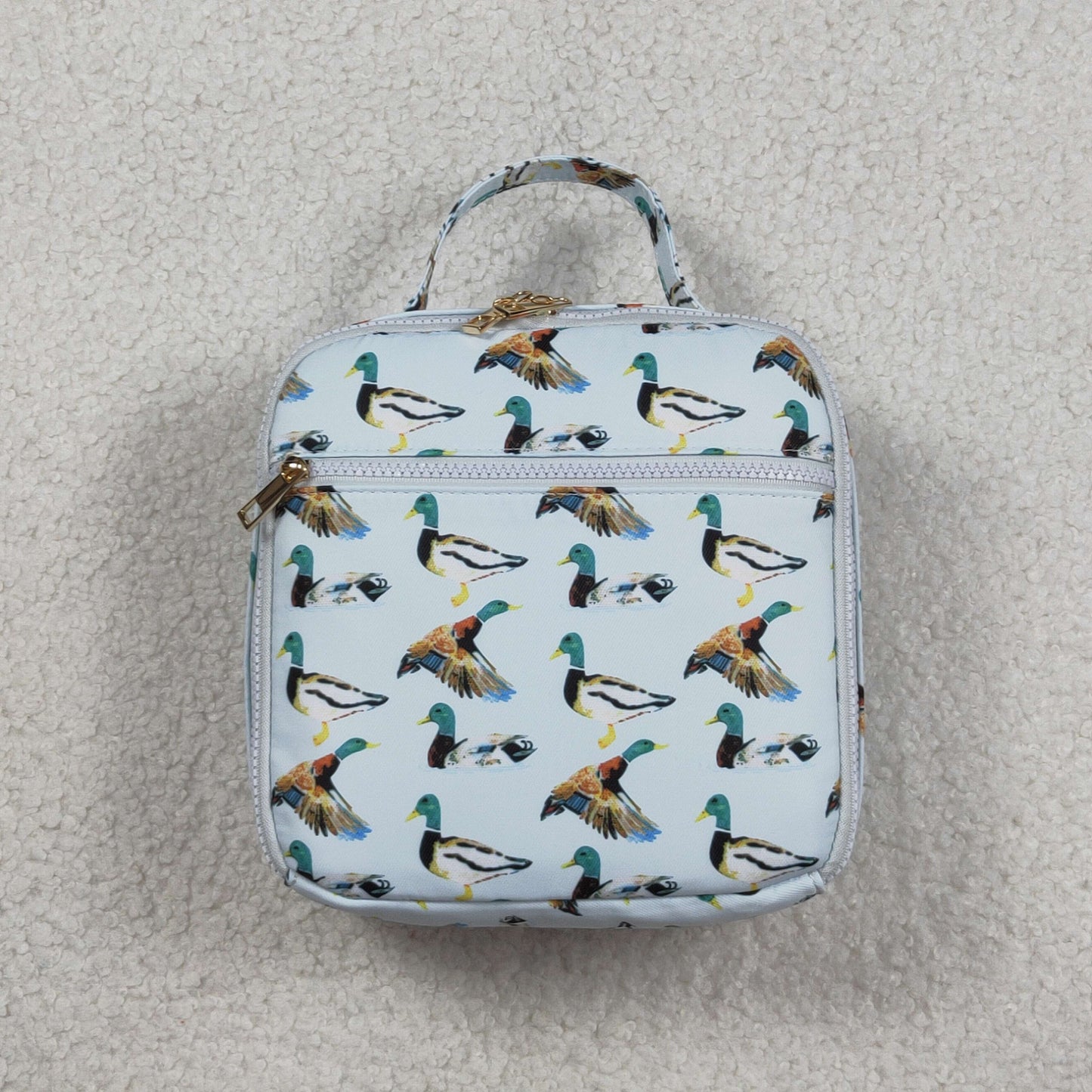 Baby Boys Kids Ducks Lunch Box Picnic Thermal Blue Bag RTS