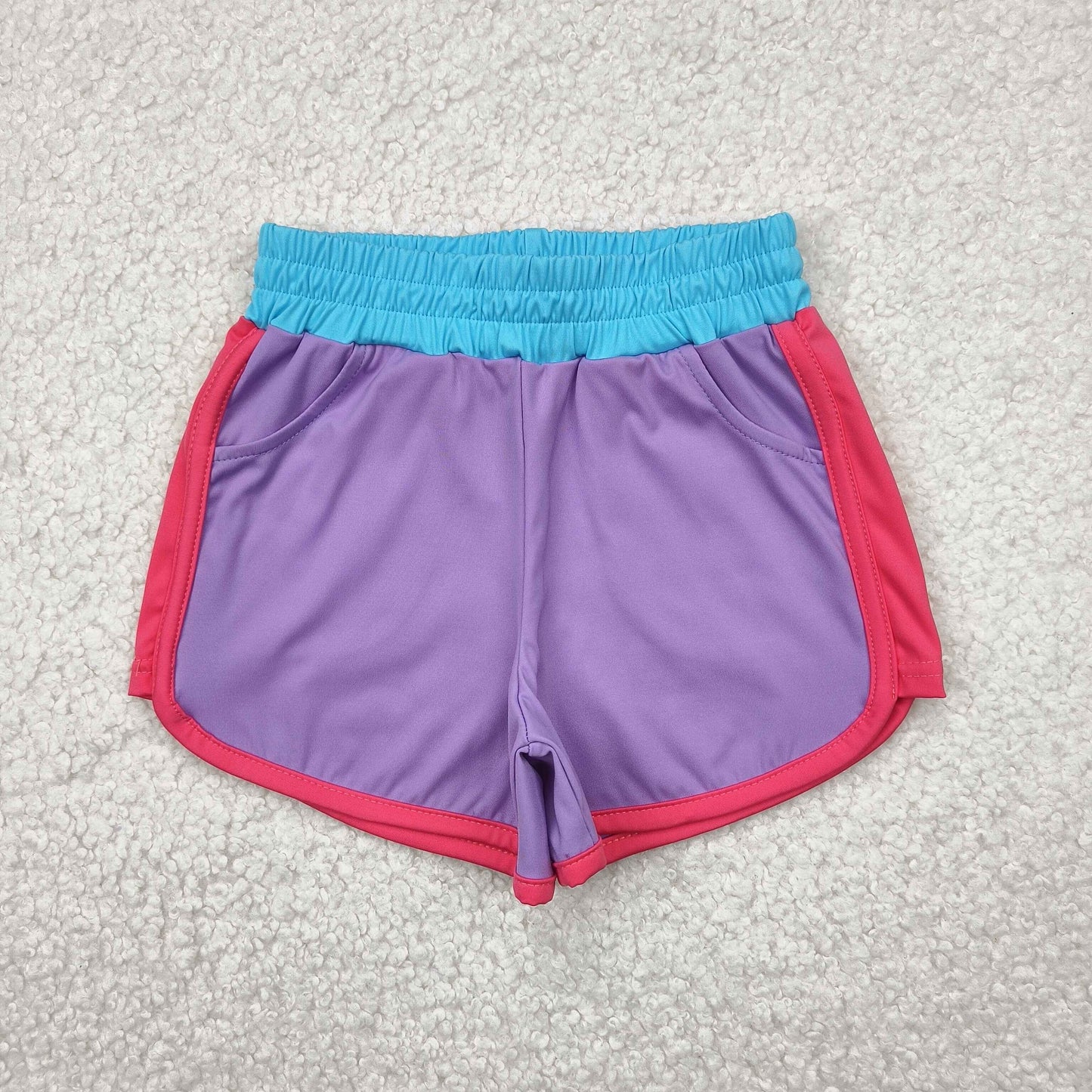 Baby Girl Purple Yoga Active Pockets Shorts Bottoms RTS