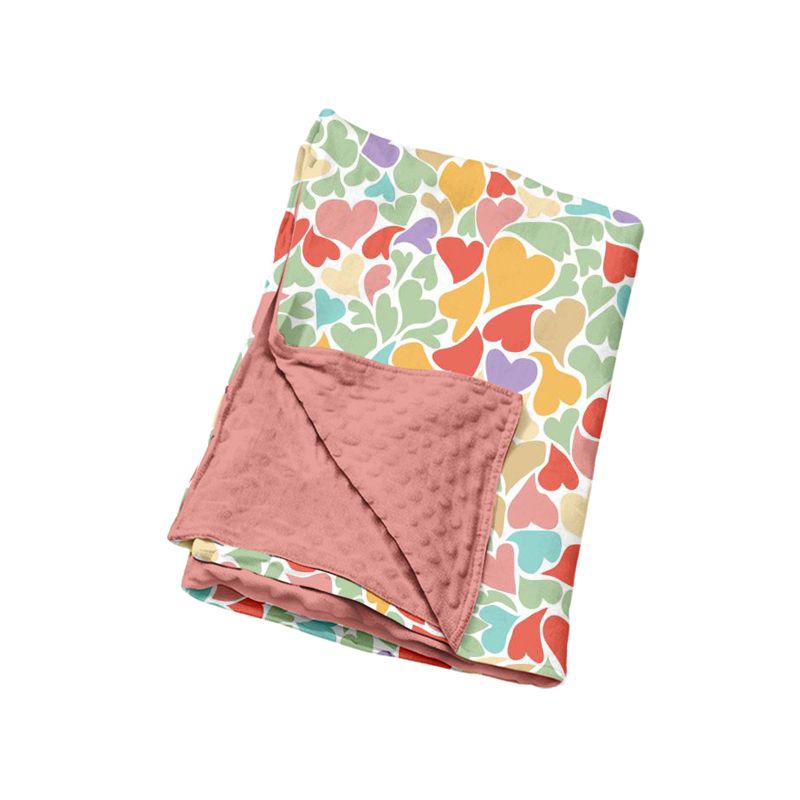 ( Moq 5 ) Preorder Baby Girls Toddler Hearts Valentine Blanket