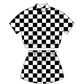 Baby Girl Sibling Black Checkered Shirt Romper Set Moq 5