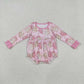 Sibling Kids Girls Long Sleeves Pink Cake Trees Christmas Romper Dress Set Clothes RTS