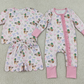Sibling Baby Girls Kids Ducks Flower Bows Zipper Romper Pockets Set Clothes RTS