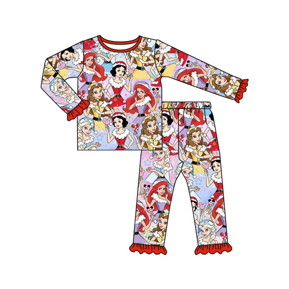 Baby Girl Princess Christmas Shirt Pants Pajamas Set