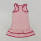 Baby Girl Sleeveless Yoga Active Pink Ruffle Knee Length Dress RTS