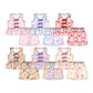 ( Moq 5 Each Style ) Sibling Baby Girls Kids Sleeveless Bows Flower Tops Shorts Sets Summer Clothes