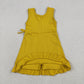 Baby Girls Sleeveless Ruffle Knee Length Yoga Yellow Dress with Shorts RTS