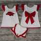 Moq 5 Baby Boy Stripes Short Sleeves Pig Shirt Red Shorts Team Set