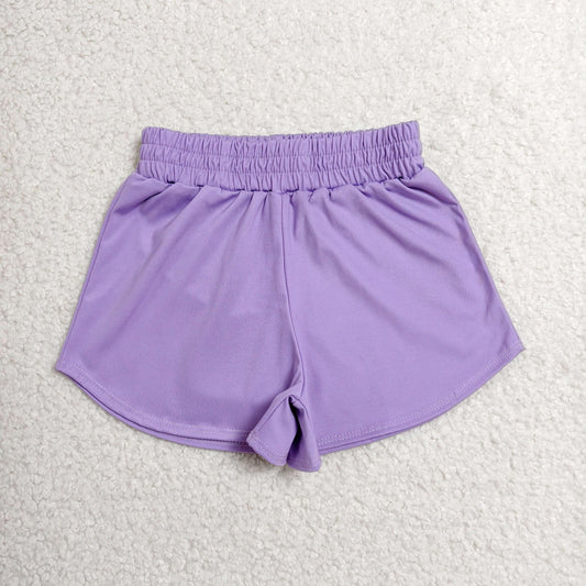 Baby Girls Kids Purple Shorts Bottoms Yoga Active Summer Clothes RTS