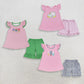 Sibling Baby Girls Kids Short Sleeves Embroidery Popsicle Tops Shorts Sets Summer Clothes RTS
