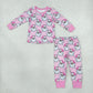 Sibling Baby Girls Kids Long Sleeves Santa Stripes Romper Set Christmas Pink Clothes RTS