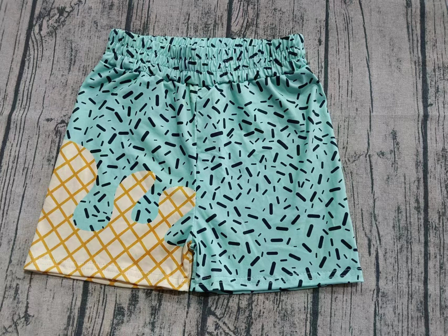 ( Moq 5  ) Baby Boy Summer Green Candy Plaid Shorts Bottoms