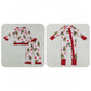 Girls Kids Long Sleeves Green Face Stars Sibling Christmas Zipper Footie Romper Pajamas Set RTS