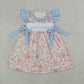Baby Girls Kids Short Sleeves Mama's MIni Flower Bows Knee Length Dress RTS