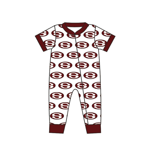 Baby Boy Sylacauga Team Long Sleeves Zipper Romper