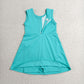 Baby Girls Kids Sleeveless Green Bow Shorts Knee Length Yoga Active Dress RTS