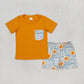 Baby Boy Girl Sun Sea Short Sleeves Sibling Dress Set