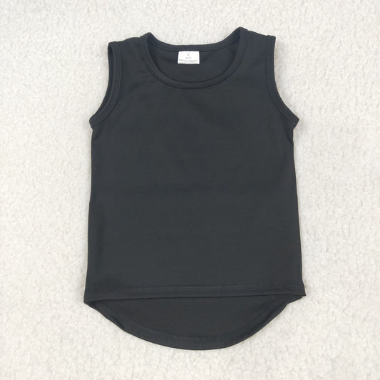 Baby Girl Toddler Sleeveless Black Vest Yoga Active Tops RTS