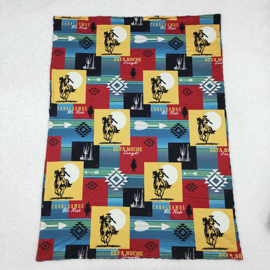 Baby Boys Toddler Kids Western Rodeo Aztec Print Blanket RTS