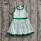 Baby Girl Sleeveless Green Plaid Ruffle Shorts Yoga Active Dress RTS