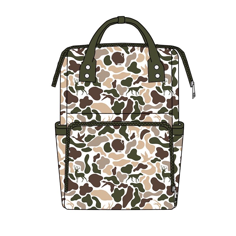 ( Moq 5 ) Preorder Baby Boys Kids Dogs Ducks Deer Camo Zipper Backpack Hunting Bag