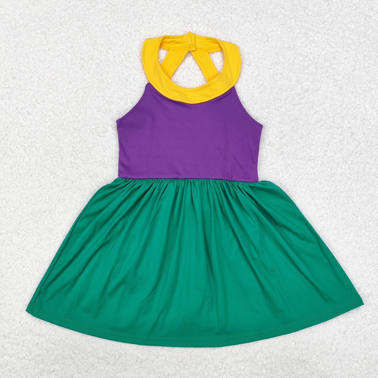 Baby Girl Mardi Gras Active Wear Athletic Yoga Dress