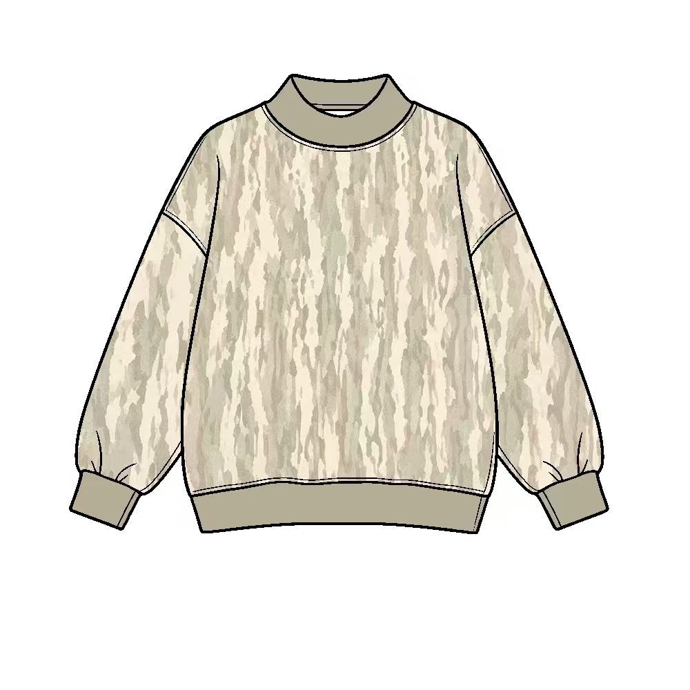 ( Moq 5 ) Preorder Adult Women Long Sleeves Shirt Tops Camo Pullover Yoga Active Clothes