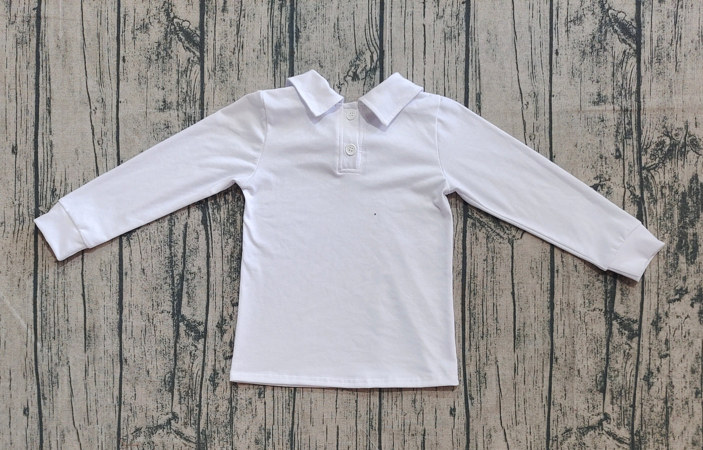 Baby Boy Long Sleeves White Cotton Buttons Shirt Tops RTS